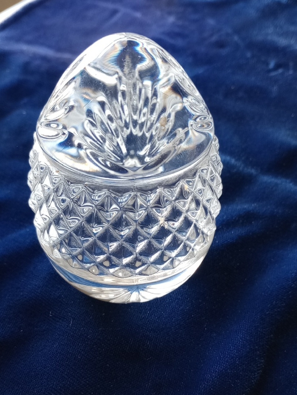 Vintage Crystal Egg Paperweight made in France